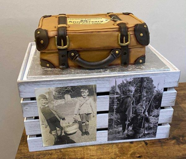 Helen Broom and her friend Sandra made a cake of a suitcase for the event Helen Broom and her friend Sandra made a cake of a suitcase for the event